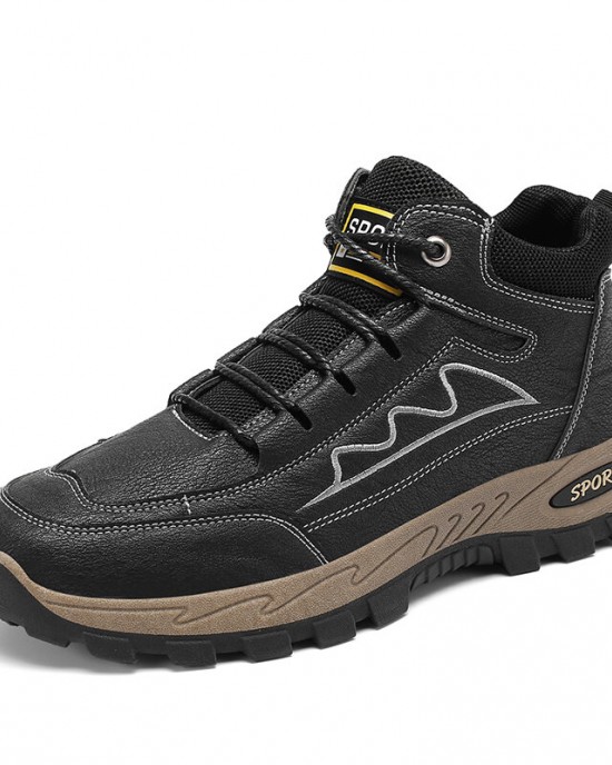 Men Wear Resistant Non slip Outdoor Leather Ankle Boots Men Wear Resistant Non slip Outdoor Leather Ankle Boots