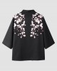 Mens Floral Print Open Front Kimono Loose Two Pieces Outfits Mens Floral Print Open Front Kimono Loose Two Pieces Outfits