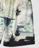 Mens Crane Landscape Print Contrast Trim Holiday Two Pieces Outfits Mens Crane Landscape Print Contrast Trim Holiday Two Pieces Outfits