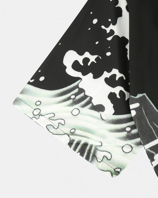 Mens Kimono Loong Pattern Chinoiserie Dragon Two Piece Outfits Mens Kimono Loong Pattern Chinoiserie Dragon Two Piece Outfits