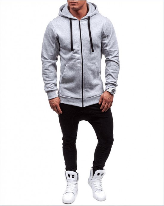 Mens Solid Color Zipper Jackets Thick Warm Sweater Hoodie Jacket Mens Solid Color Zipper Jackets Thick Warm Sweater Hoodie Jacket