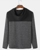 Men Contrast Colorblock Front Zip Long Sleeve Casual Hooded Sweatshirt Men Contrast Colorblock Front Zip Long Sleeve Casual Hooded Sweatshirt