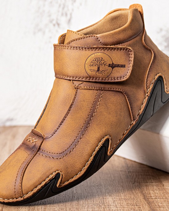 Men Slip Resistant Soft Sole Comfy Casual Hand stitched Boots Men Slip Resistant Soft Sole Comfy Casual Hand stitched Boots