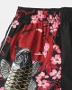 Mens Kimono Carp Flower Print Japanese Fish Elastic Waist Two Piece Outfits Mens Kimono Carp Flower Print Japanese Fish Elastic Waist Two Piece Outfits
