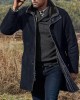 Mens Vintage Solid Color Warm Mid Length Woolen Coats With Pocket Mens Vintage Solid Color Warm Mid Length Woolen Coats With Pocket
