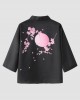 Mens Cherry Blossoms Letter Print Kimono Loose Two Pieces Outfits Mens Cherry Blossoms Letter Print Kimono Loose Two Pieces Outfits